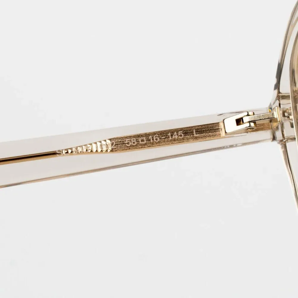 NEW Saint Laurent SL545 002 Beige Light Yellow Pilot Unisex Sunglasses